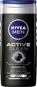 Gel za prhanje Nivea Men, active clean, 250 ml